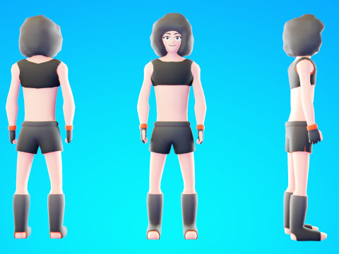 Low Poly Stylized Characters Pack 6 3D Model