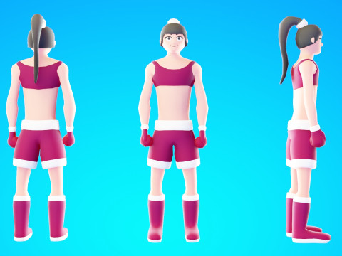 Low Poly Stylized Characters Pack 6 3D Model