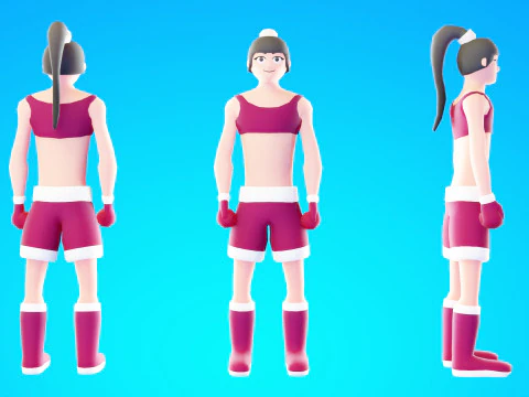 Casual Characters Pack 6 3D Model