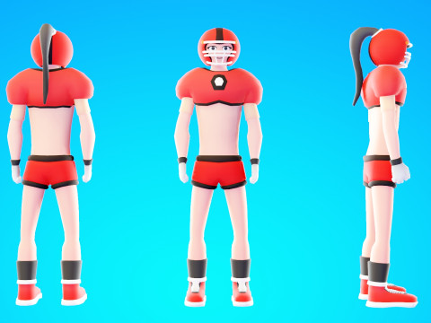 Low Poly Stylized Characters Pack 6 3D Model