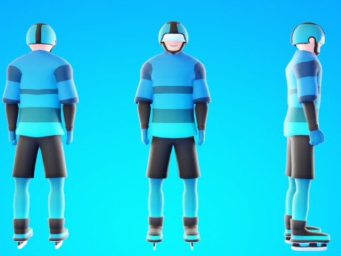 Low Poly Stylized Characters Pack 6 3D Model