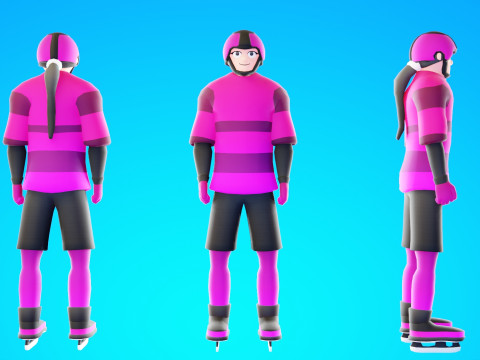 Low Poly Stylized Characters Pack 6 3D Model
