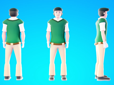Low Poly Stylized Characters Pack 6 3D Model