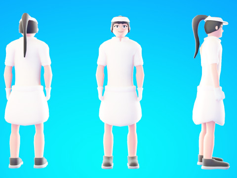Low Poly Stylized Characters Pack 6 3D Model