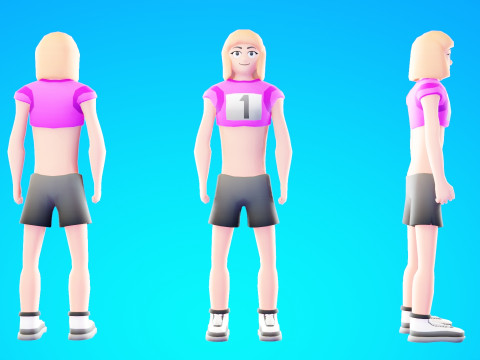 Low Poly Stylized Characters Pack 6 3D Model