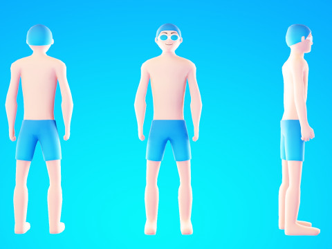 Low Poly Stylized Characters Pack 6 3D Model