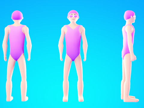 Low Poly Stylized Characters Pack 6 3D Model