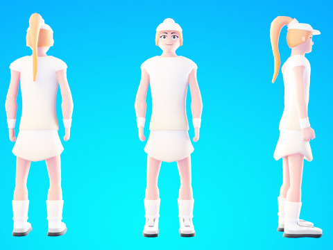 Low Poly Stylized Characters Pack 6 3D Model