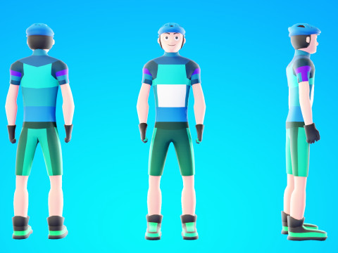 Low Poly Stylized Characters Pack 6 3D Model