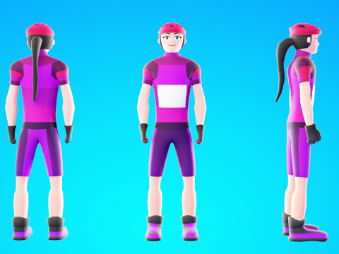 Low Poly Stylized Characters Pack 6 3D Model