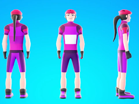 Casual Characters Pack 6 3D Model
