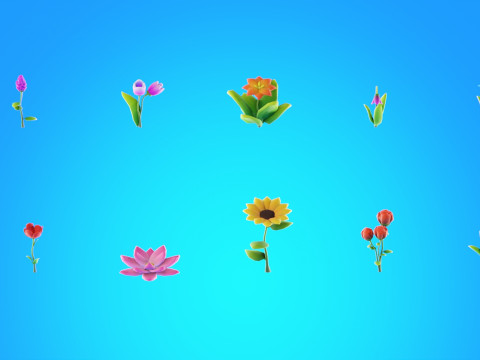 低聚季节性森林生物群落 3D 模型