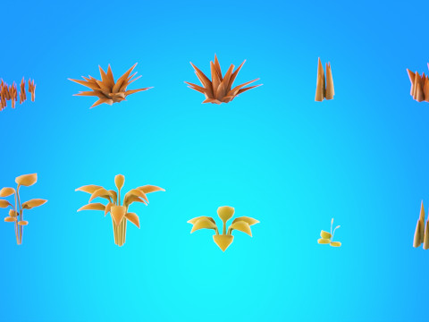 低聚季节性森林生物群落 3D 模型