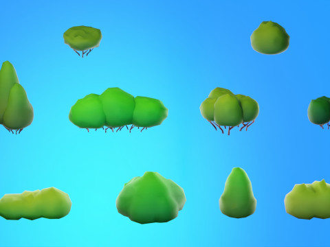 低聚季节性森林生物群落 3D 模型