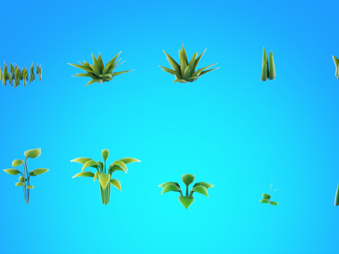 低聚季节性森林生物群落 3D 模型