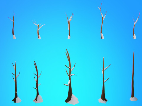 低聚季节性森林生物群落 3D 模型