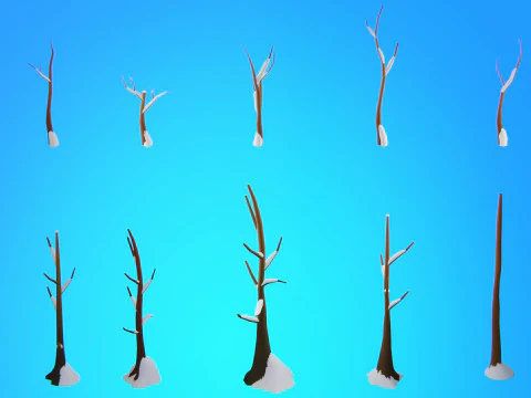 Low Poly Seasonal Forest Biome 3D Model