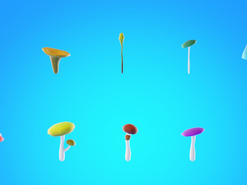 低聚季节性森林生物群落 3D 模型