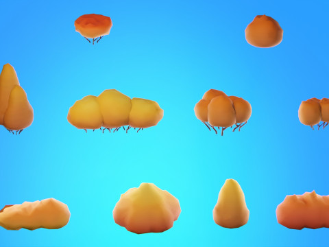 低聚季节性森林生物群落 3D 模型