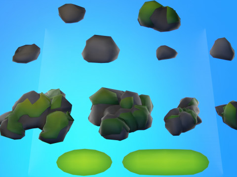 低聚季节性森林生物群落 3D 模型