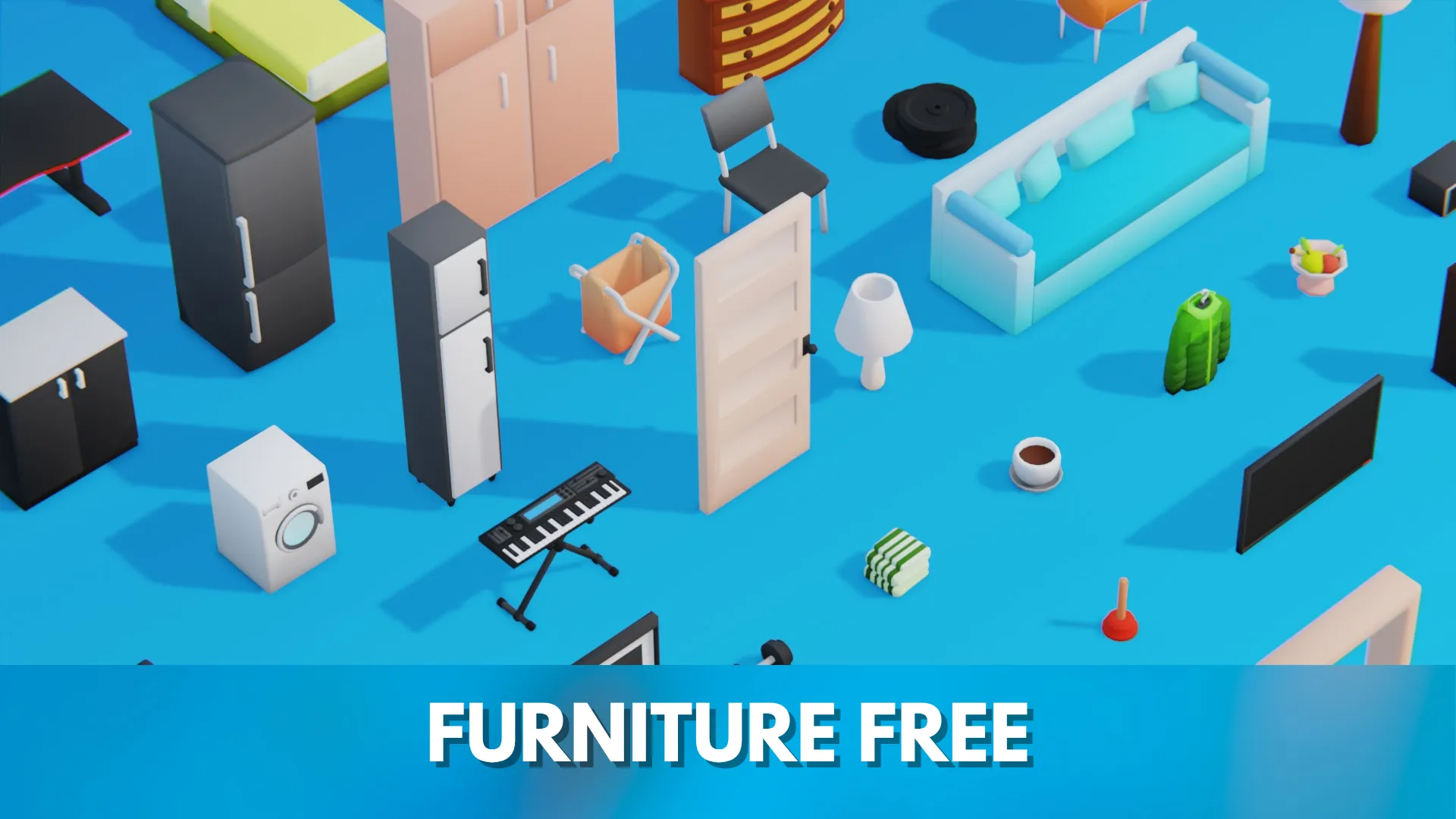 Furniture FREE 3D Model .c4d .max .obj .3ds .fbx .stl .blend 