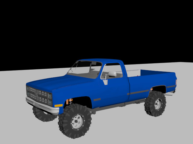 chevy k20 3D Model .c4d .max .obj .3ds .fbx .stl .blend 