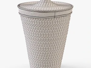 laundry basket ikea asunden 3D Model