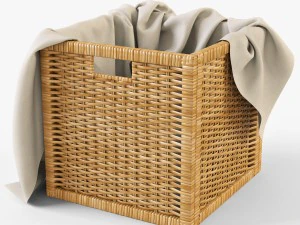 rattan basket ikea branas 3D Model