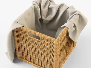 rattan basket ikea branas 3D Model