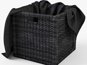 rattan basket ikea branas Modèle 3D
