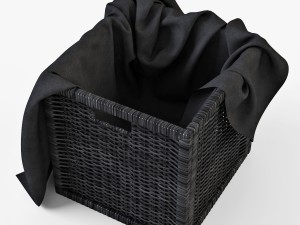 rattan basket ikea branas Modèle 3D