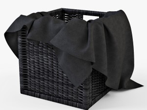 rattan basket ikea branas Modèle 3D