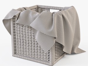 rattan basket ikea branas Modèle 3D