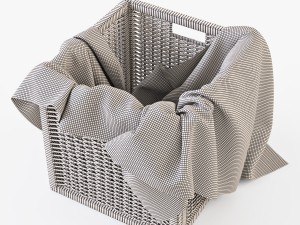 rattan basket ikea branas Modèle 3D