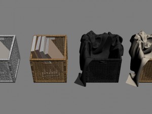 rattan basket ikea branas Modèle 3D