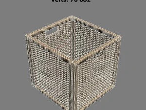 rattan basket ikea branas 3D Model