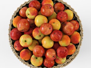 wicker apple basket ikea maffens Model 3D