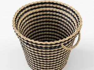 wicker apple basket ikea maffens 3D Model