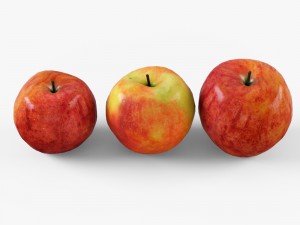 wicker apple basket ikea maffens Model 3D