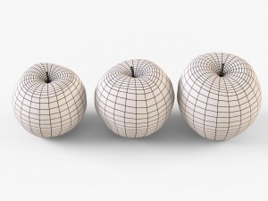 wicker apple basket ikea maffens Model 3D