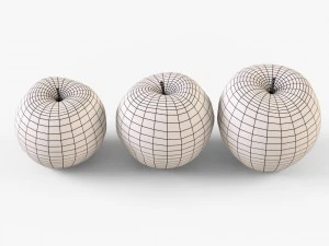 wicker apple basket ikea maffens 3D Model