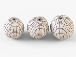 wicker apple basket ikea maffens 3D Model