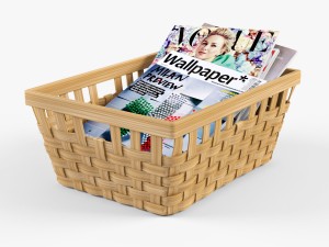 wicker basket ikea knarra 3D Модель
