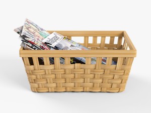 wicker basket ikea knarra 3D Модель