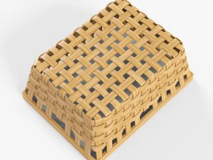 wicker basket ikea knarra 3D Model