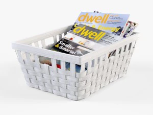 wicker basket ikea knarra 3D Model