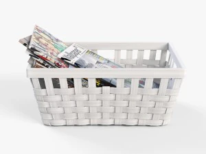 wicker basket ikea knarra 3D Model