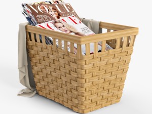 wicker basket ikea knarra 3D Модель
