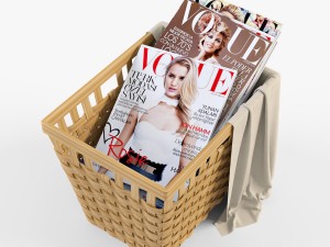 wicker basket ikea knarra 3D Модель