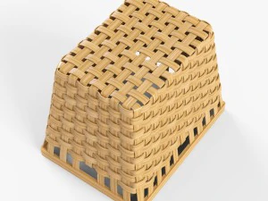 wicker basket ikea knarra 3D Model